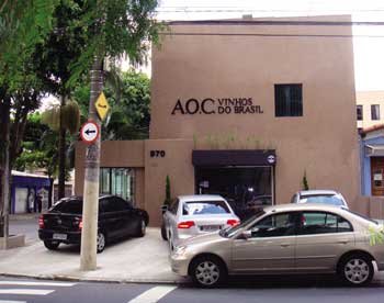 Loja da AOC Vinhos do Brasil: